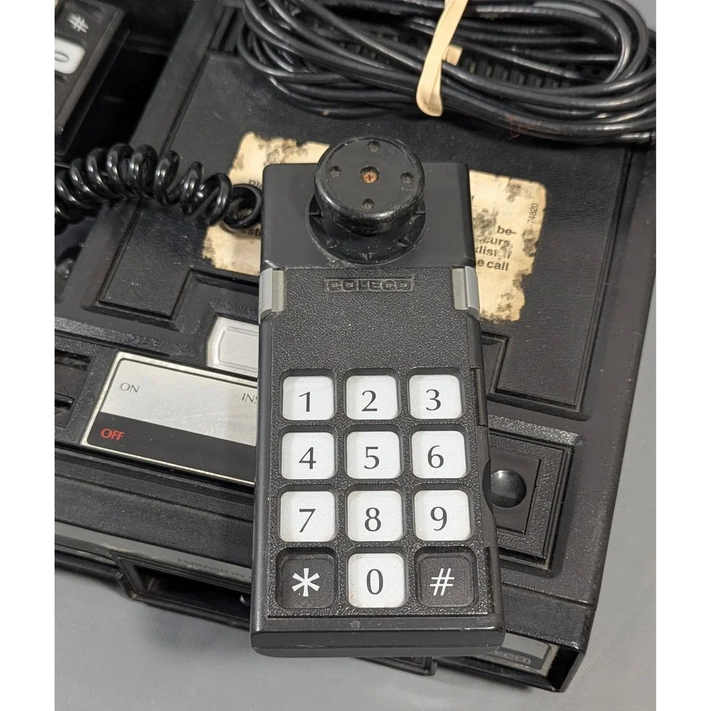 Vintage ColecoVision Video Game System Console 2 Controllers Power Supply Parts